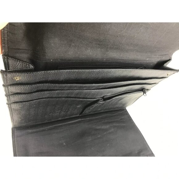 Saddle River Folio Document Case‎ Womens Black Brown Leather Brief Bag - Picture 8 of 9